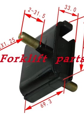 丰田叉车配件7FD/7FG机脚垫减震垫配1DZ/4Y发动机12361-23341-71