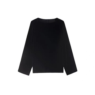 南油新款 100%醋酸丝绒不起静电纯色气质极简风上衣 丝绒上衣