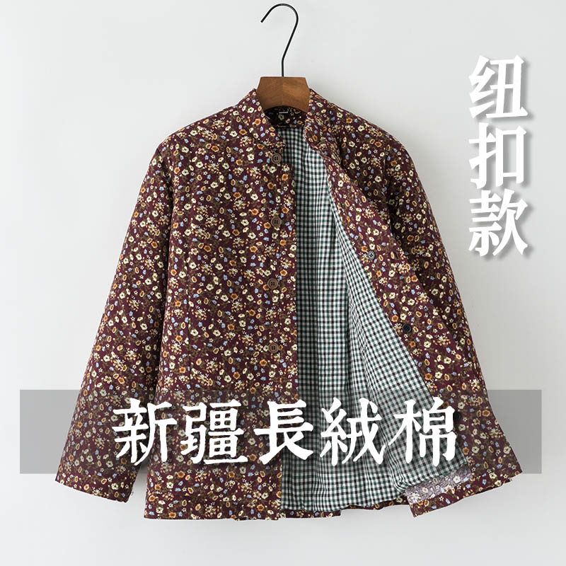 纯手工加厚棉袄民族风可拆卸棉服