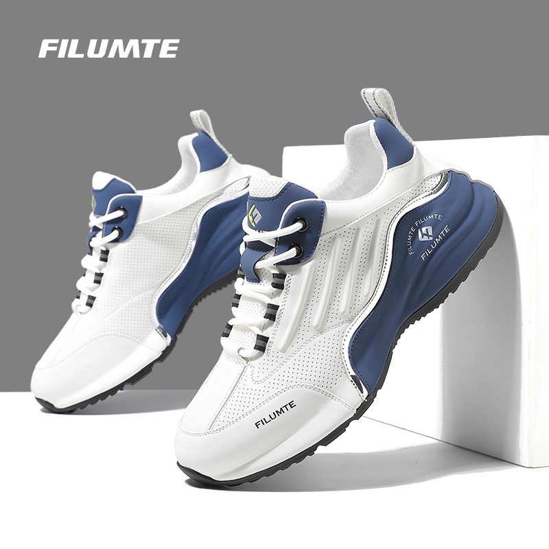 filumte品牌正品男鞋夏季网面透气男士休闲运动鞋真皮男款旅游鞋