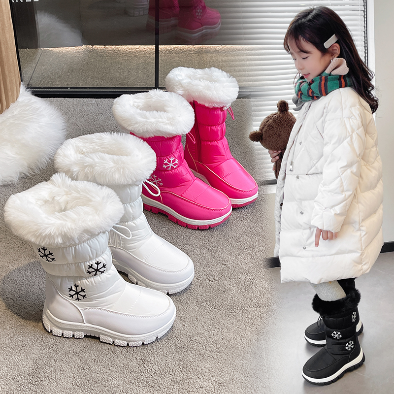 2028新款冬季时尚防滑小学生棉靴