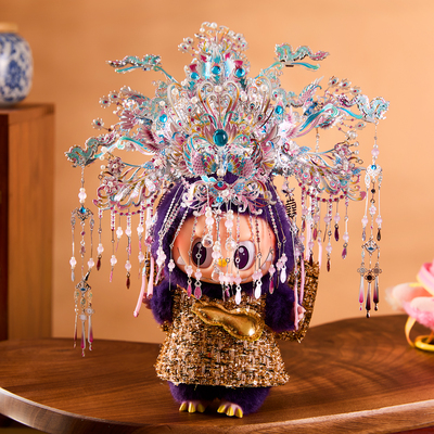 十里红妆粉黛银凤冠金属拼装模型