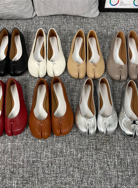 【真皮小羊皮】 Tabi 马吉分趾鞋芭蕾浅口平底一脚蹬猪蹄鞋女单鞋