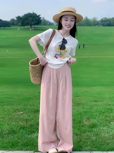 Белая футболка, летняя летняя одежда, изысканный стиль