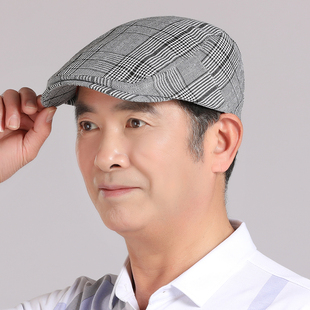 夏天中老年人帽子男士 前进帽老人休闲布帽 春秋爸爸鸭舌帽出游薄款