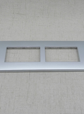 银色118型空位大面板四位六位墙插强弱电自由组合银灰色多媒体