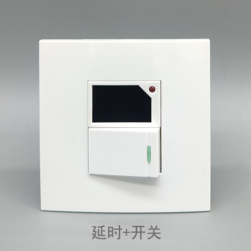 86型二位延时触控+开关双控 单开一位+延迟开关楼道楼梯触摸面板