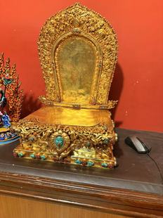 尼泊尔精品佛像坐台纯手工打造