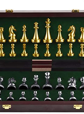 chess大号创意复古欧式高档金属合金国际象棋套装西洋棋摆件礼品