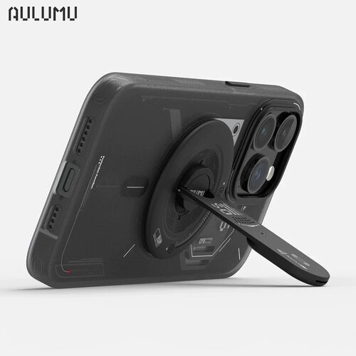 aulumu适用iPhone15/14/13 超薄折叠开合磁吸手机支架ProMax桌面4