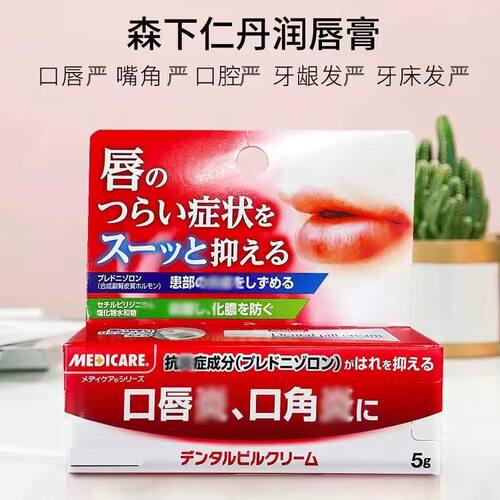原装正品森下口角嘴唇Yan修复防干裂保湿滋润软护唇膏