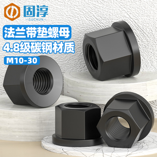 M10M12M14M16M18M20M22M2430法兰带垫螺帽六角法兰面高螺母压板母