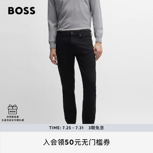 型牛仔裤 BOSS博斯 版 男士 黑色牛仔布修身