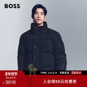 仿羊羔绒立领宽松版 型棉服 男士 冬款 面包服 BOSS博斯
