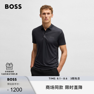 25年夏季 BOSS博斯 男士 运动风Polo衫 新款 防晒T恤 凉感速干