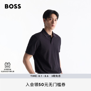 印花高尔夫短袖 男士 珠地网眼 Polo衫 BOSS博斯