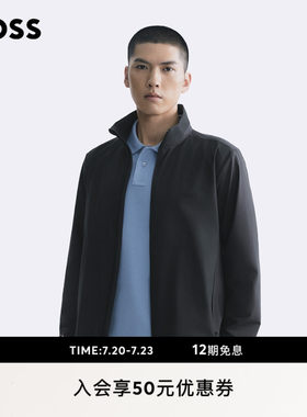 【防泼水】BOSS博斯26夏新款男高尔夫四向弹力立领拉链夹克外套