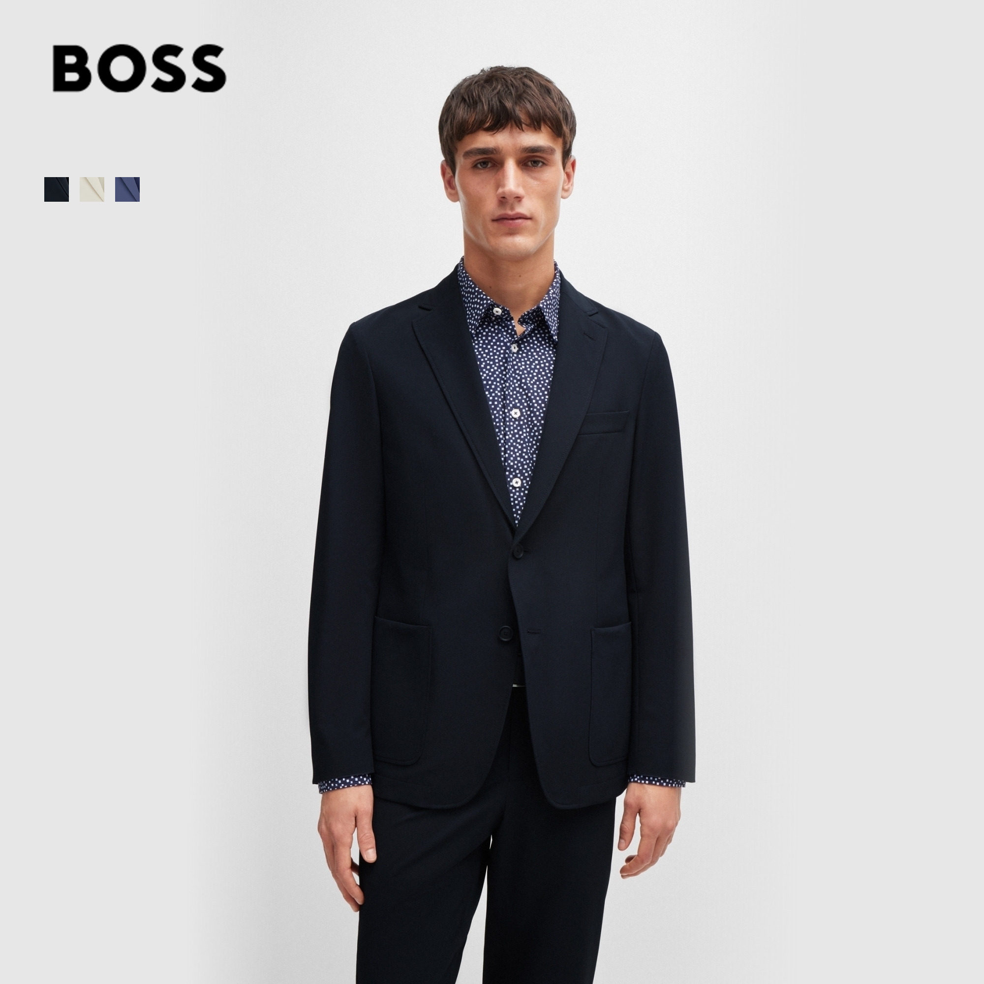 【Taylor Fritz同款 自在收纳】BOSS博斯 男士机能通勤正装西服