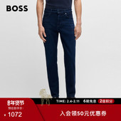 情人节礼物 BOSS博斯 男士 常规版 型柔软深蓝色牛仔裤