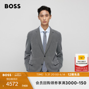 西服套装 HUGO 羊毛面料商务修身 BOSS男士 西服两件套