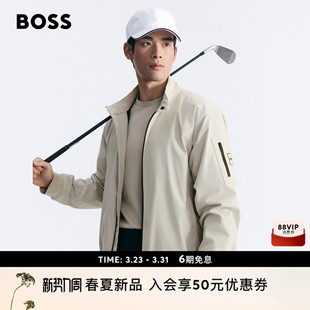 BOSS博斯 夹克外套 男士 26年春季 双滚边腰身夹克 新款 防泼水