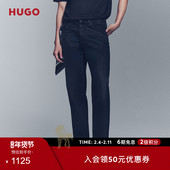 秋款 黑色牛仔布锥形牛仔裤 HUGO雨果 男士 情人节礼物 100%棉