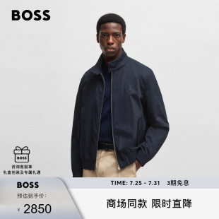 磨毛棉质混纺哈林顿夹克 BOSS博斯 男士 2025年春季 新款