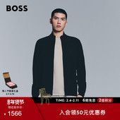 BOSS博斯 正面纹理弹力面料立领休闲针织开衫 男士 冬款