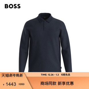 男士 25年冬季 新款 型长袖 BOSS博斯 常规版 POLO 100%棉