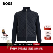 新款 正面绗缝羊毛针织夹克 男士 26年春季 情人节礼物 BOSS博斯