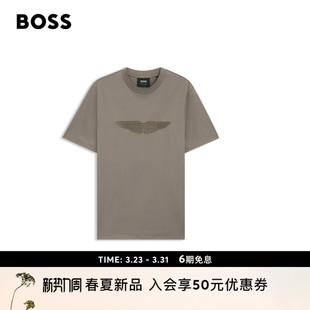 BOSS博斯 男士 26年夏季 丝光棉T 丝光棉 新款 恤 阿斯顿马丁联名