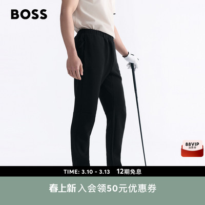 【常规版型】BOSS博斯 男士26年春季新款反光细节常规版运动卫裤