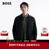 夹克外套 BOSS博斯男士 26年春季 新款 拉链开合棉质宽松夹克外套