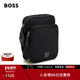 BOSS博斯 男士 印有双B花押字斜纹记者包