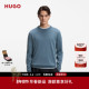 100%棉 版 HUGO雨果 26年春季 徽标细节修身 男士 新款 型棉质毛衣