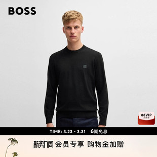 含羊绒 款 BOSS博斯 男士 型合身毛衣 棉羊绒混纺常规版 经典