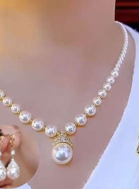 法式高端风优雅气质珍珠项链
