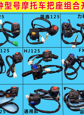 摩托车配件125开关把座总成嘉陵力帆125通用手把组合开关大灯喇叭