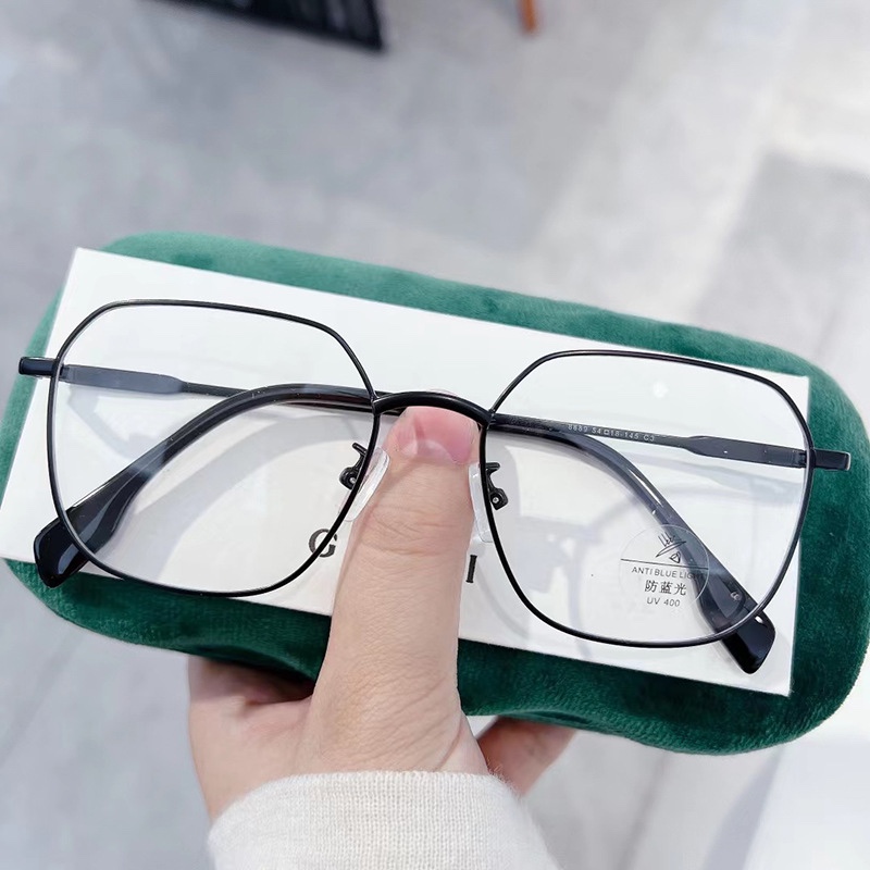 8689大框金属眼镜架网红素颜修脸装饰平光镜学生近视眼镜框防蓝光