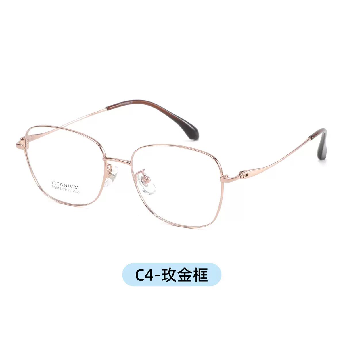 超轻钛架眼镜框大框显脸小眼镜架防蓝光细边眼镜平光镜纯钛TI0016