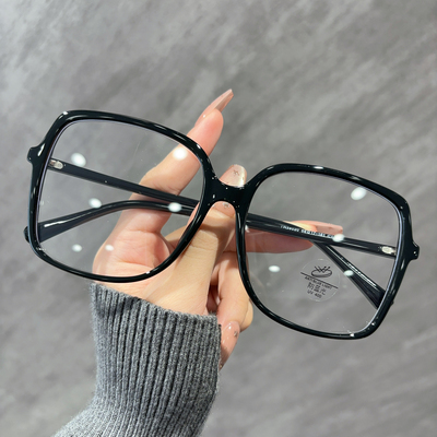 38020新款tr防蓝光平光眼镜女韩版大框素颜显瘦眼镜框架可配近视