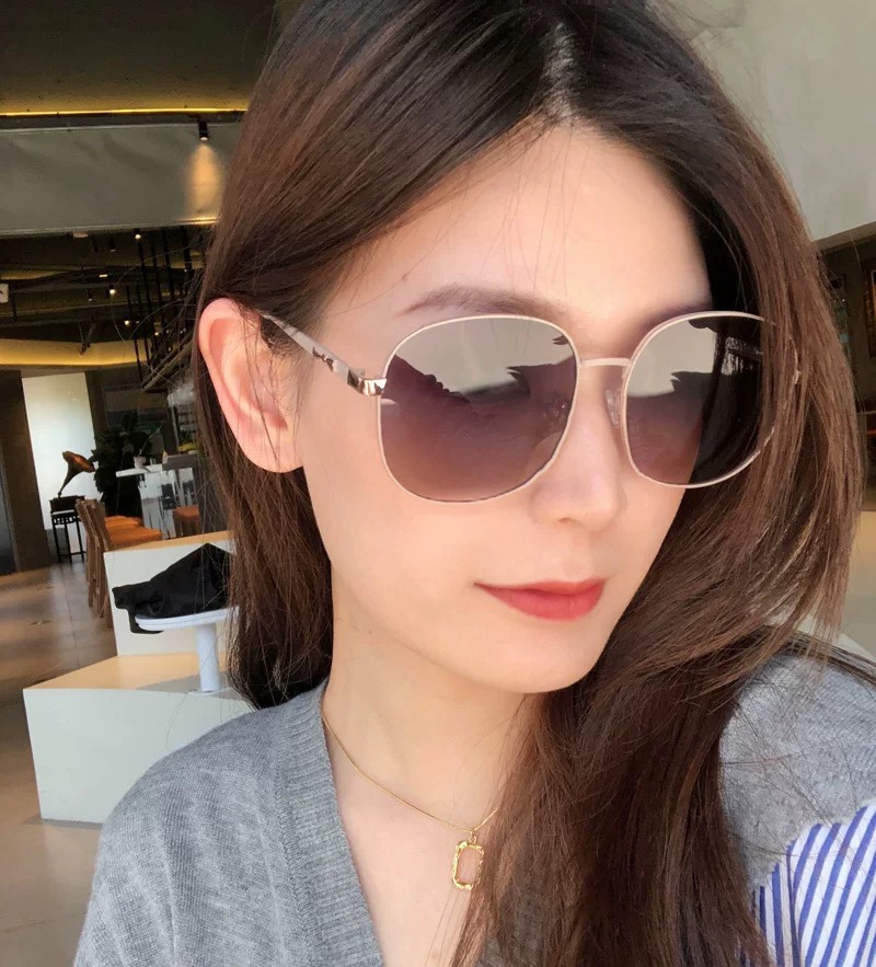 99213新款大框偏光太阳镜女韩版金属墨镜双色圆形遮阳镜防紫外线