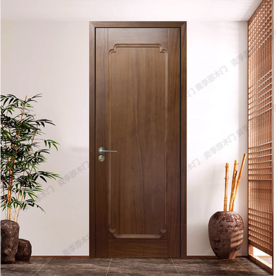 麦季宋式美学原木门纯实木卧室门