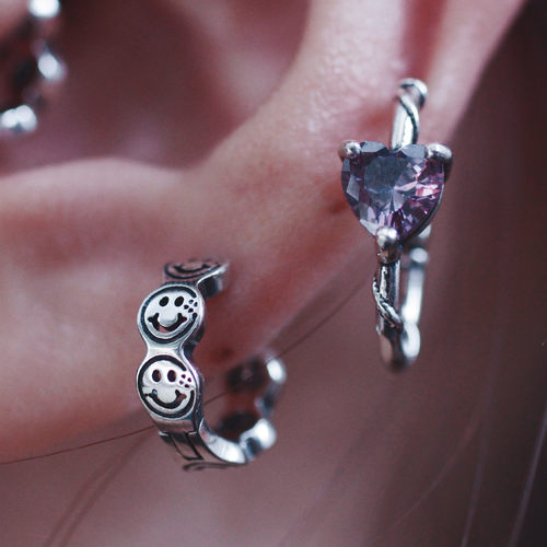 smile微笑耳环笑脸百搭复古