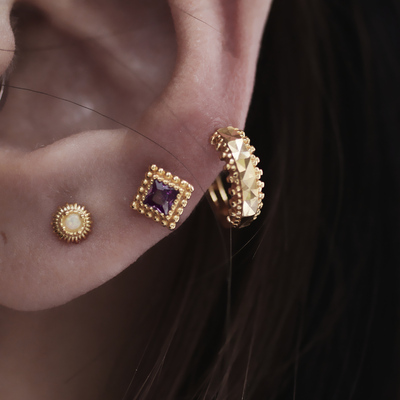 VINTAGE中古风金色耳骨钉