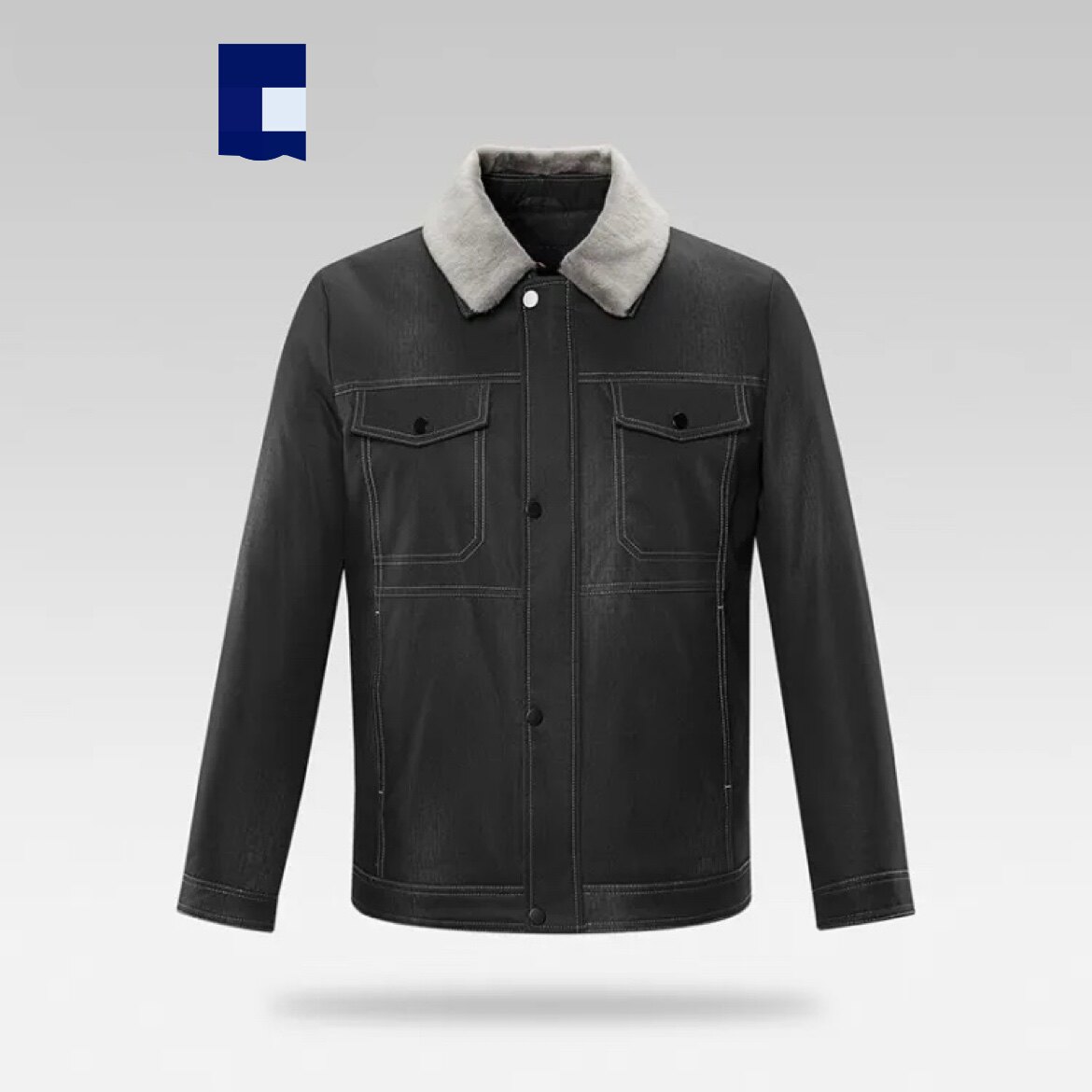 休闲短款工装风翻领轻薄羽绒服