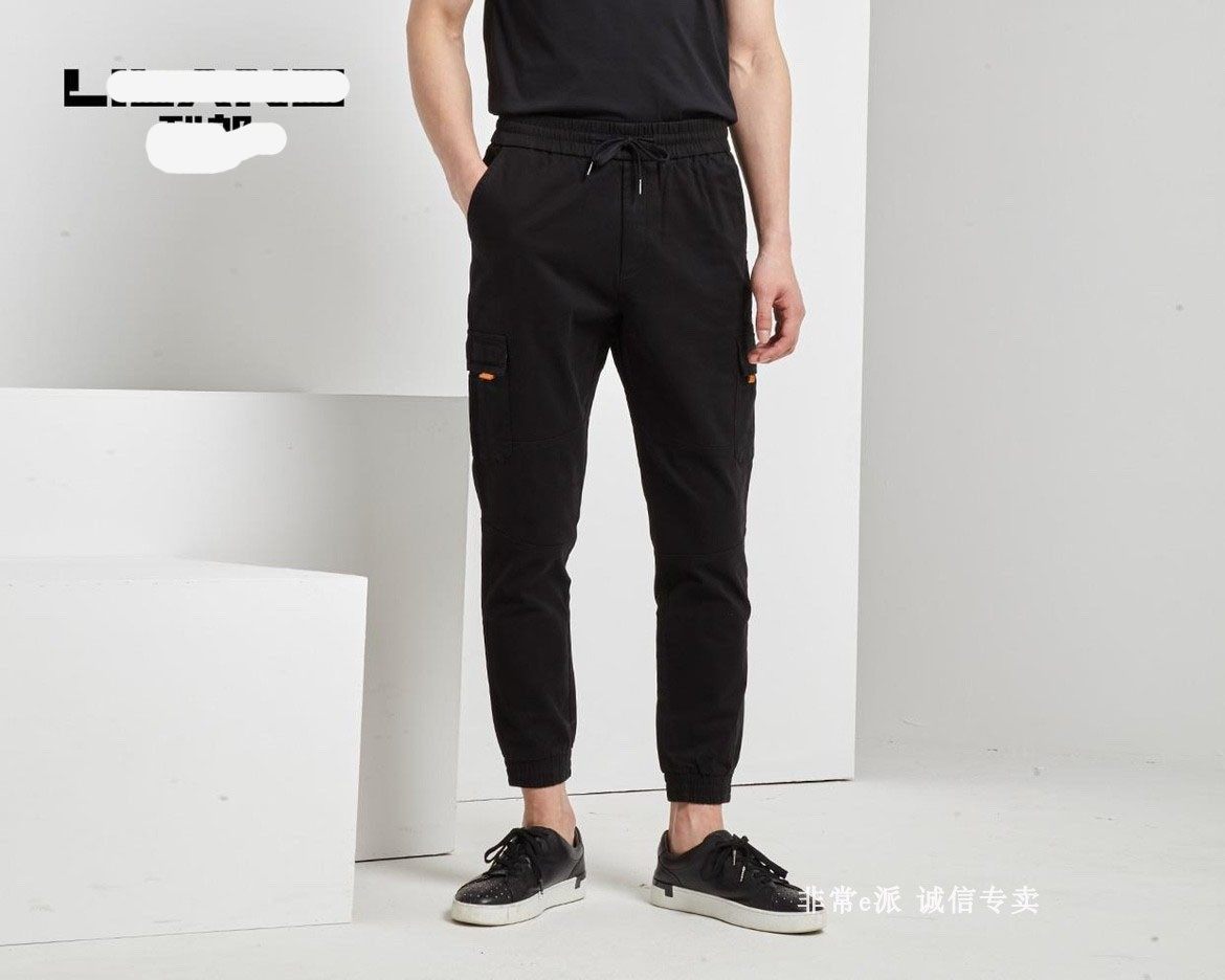 工装裤，春秋冬男士纯棉修身弹力小脚休闲运动工装裤九分潮男裤