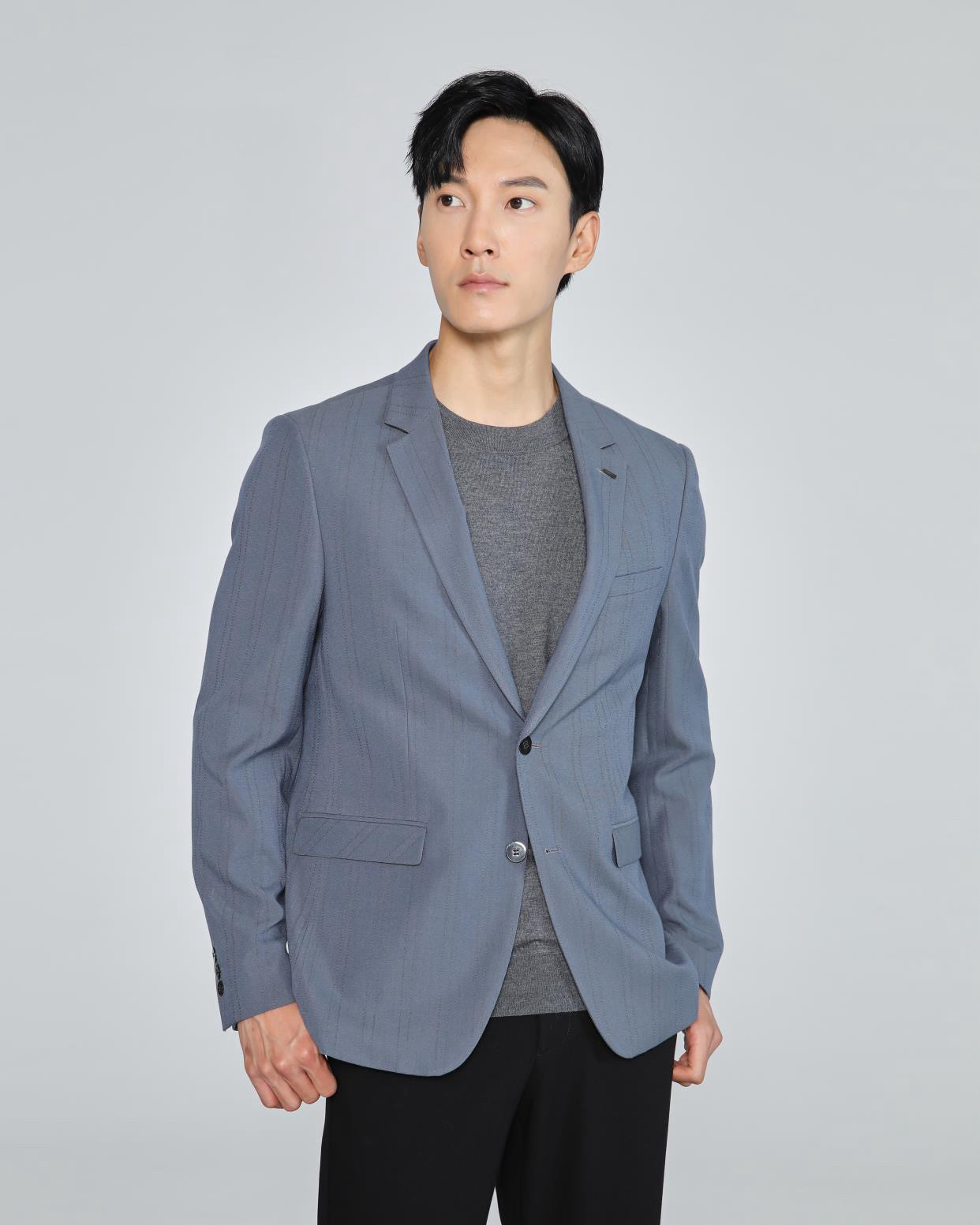 185号利家春秋商务休闲时尚单西服男通勤薄西装外套Q1QDX022SA