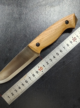 毕方制作北欧灯塔手工制作全龙骨高强度1075碳钢斯堪刃碳化木柄刀