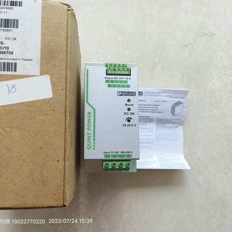 PHOENIX菲尼克斯开关电源QUINT-PS/3AC/24DC/10备品备件现货1台